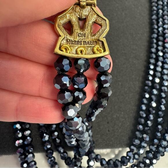 Heidi Daus Midnight Blue & Purple Multi Strand Convertible Necklace Bracelet - Picture 8 of 9